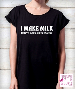 koszulka niespodziewajka tb i make milk czarna